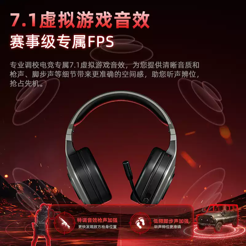 钛度四模无线游戏耳机 商品图文详情第 2 张
